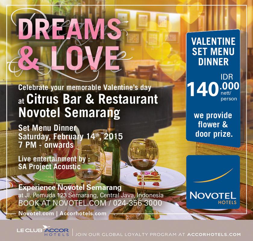novotelsmg's tweet photo. Be my Valentine...
@ Citrus Bar &amp; Restaurant, Novotel Semarang http://t.co/DaTHfDS9bz