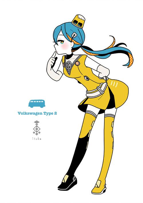 一束 イラスト Live2d 車擬人化第七弾はワーゲンバスちゃん ちょっぴり融通が利かない所もあるけど 懐が広いお姉さん Http T Co 4vpaf65vrk Twitter