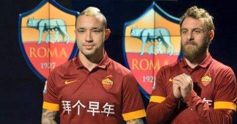 RomaIndonesia's tweet photo. Menyambut Tahun Baru Imlek, AS Roma akan mengenakan jersey khusus pada laga #RomaParma Minggu (15/2) besok. http://t.co/VLcBIMQPdN