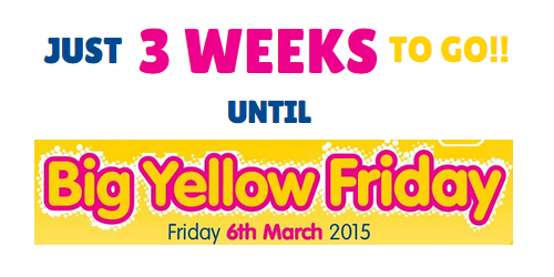 tweetcldf's tweet image. With just 3 weeks to go, tweet @tweetcldf &amp;amp; describe Big Yellow Friday in 3 words! bigyellowfriday.org #byfri