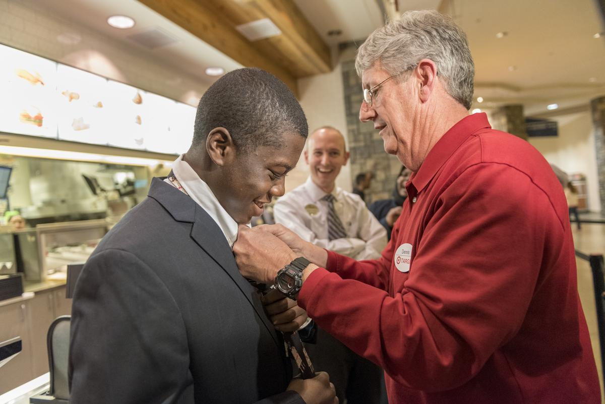 ChickfilA's tweet photo. It’s official! Welcome Yasir Moore, our newest Team Member! Thank you @Target &amp; @GMA for helping us hit the bullseye! http://t.co/IEWMScIvAJ