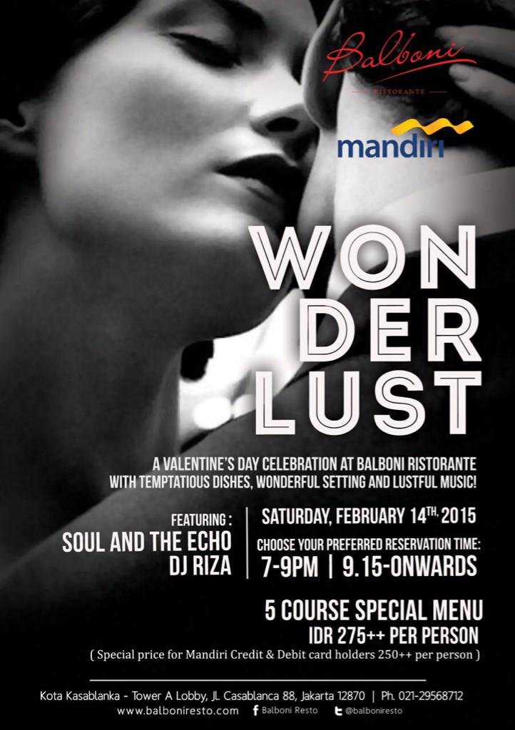 Bsk malam yg nyari tempat dinner utk valentine,mari ke Balboni Kota Kasablanka.Ditemani musik dr Soul and the echo ❤️