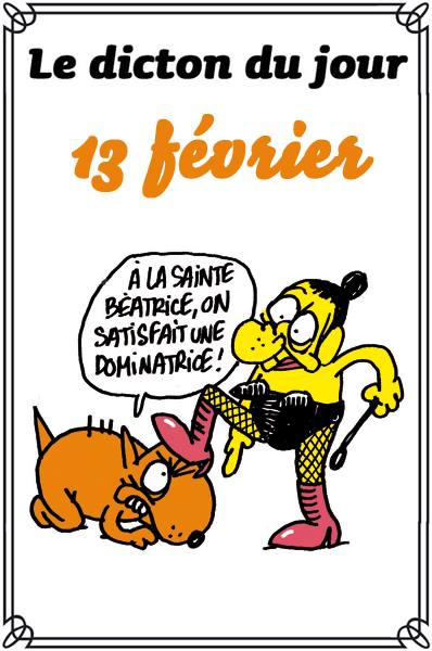 Dicton du jour : Pour la Sainte Béatrice, on se fait une dominatrice ! #50nuancesdeGrey #50ShadesOfGrey