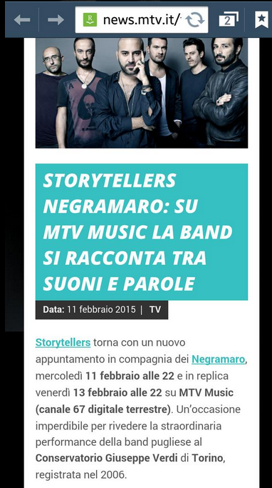 73negramaro's tweet photo. @Negramaro @mtvitaly #venerdi13 #sireplica #ismagic #CIPIACE #ASSAI #questasera #edajeeeee http://t.co/DSmDMqWLEr
