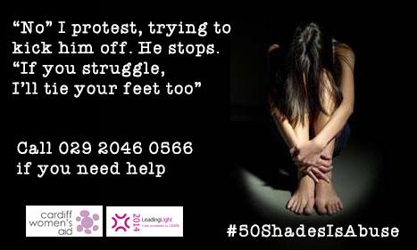 cardiffwaid's tweet photo. THIS IS ABUSE!!!! #50shadesisabuse if you need support please call our 24/7 crisis line http://t.co/kqBMsPXh4e