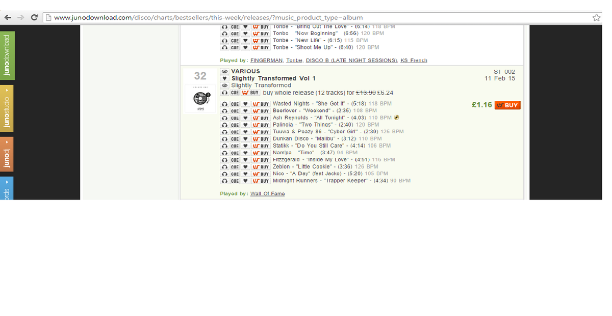 No.32 on <a href="/junodownload/">Juno Download</a> disco chart. @fitzzgerald_ <a href="/wstdnghts/">WASTED NIGHTS</a> <a href="/NicoSaav/">Nico</a> <a href="/tuuwa/">*</a> @midnght_runners junodownload.com/products/sligh…