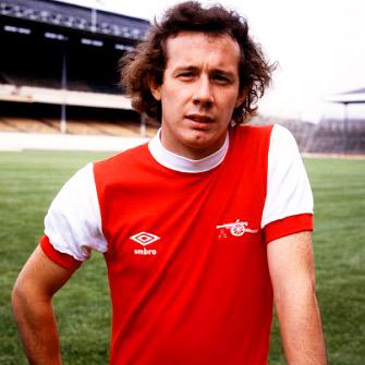 Happy Birthday, Liam Brady! What a fantastic servant to the Arsenal. Here he is in two great tops - 