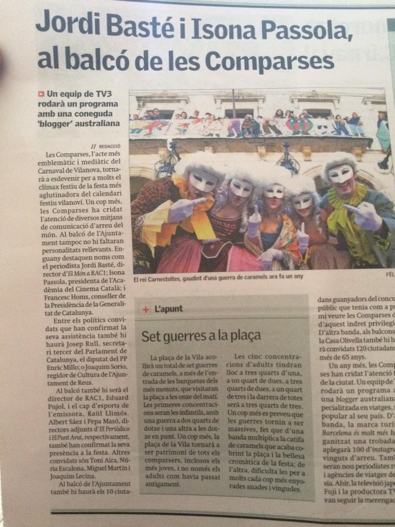 gerardromero's tweet photo. Aquest any a #LesComparses del @carnavalvng amb @jordibaste @airllimos i Eduard Pujol director @rac1 #carnavalvng http://t.co/kUqKYETQXm
