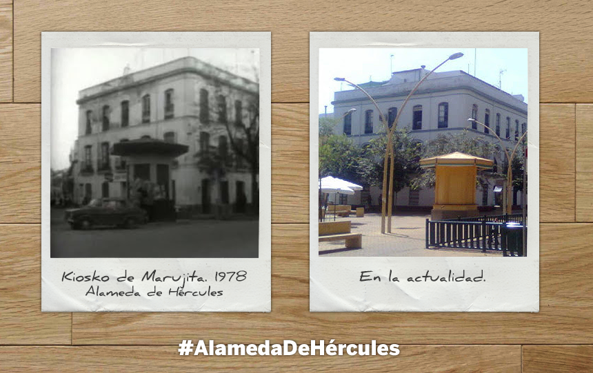 alamedahercules's tweet image. Curiosa foto del kiosko de la #AlamedaDeHercules en 1978 y en la actualidad.
#RT #SevillaHoy #TDSActualidad