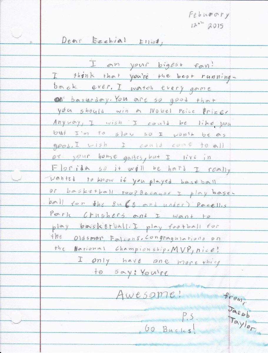 Dear Ezekel Elliott, Dear Ezekel Elliott,