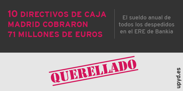 UPYD's tweet photo. "Vamos a subirnos los sueldos que no pasará nada" pensaban los partidos viejos, hasta que llego UPyD y #querellado http://t.co/aDtof2cGWz