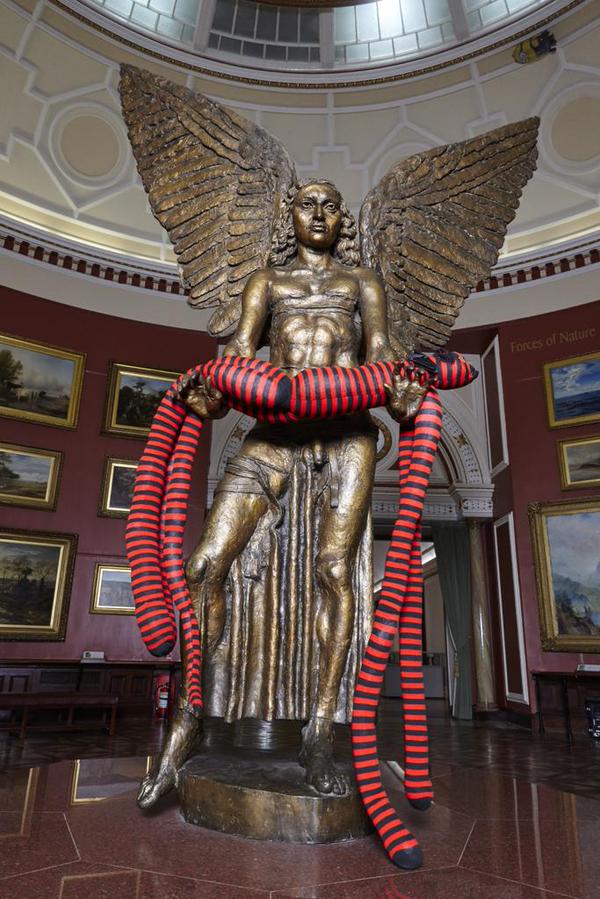 ichoosemag's tweet photo. This is brilliant. @BM_AG's lucifer cradling one of @VickyRoden's 6 foot "Poppet" simian sock monkeys. #normality http://t.co/a6xKA7KoVt