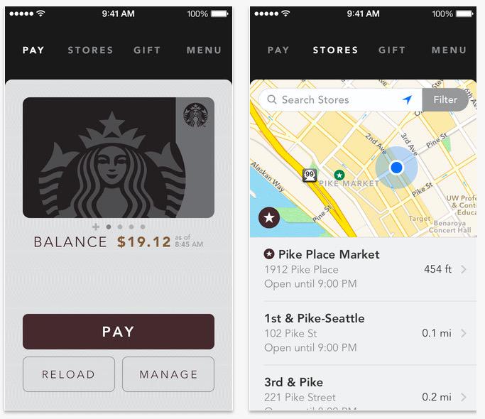 Forbes's tweet photo. Starbucks updated its iOS app so that you can use Apple Pay to reload your Starbucks Card: http://t.co/Ta37R0lhxI http://t.co/jZfWhVg63z