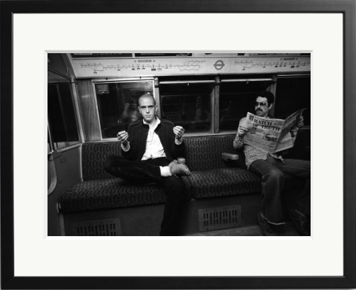 Happy Birthday Peter Gabriel - pretending to read a newspaper on a London Underground in 1978.  