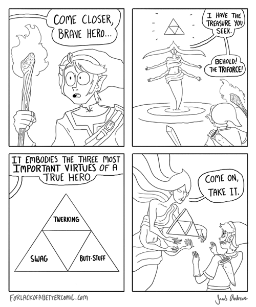 VGFGamers's tweet photo. That's not the triforce he was looking for. http://t.co/hb1VaHoepZ