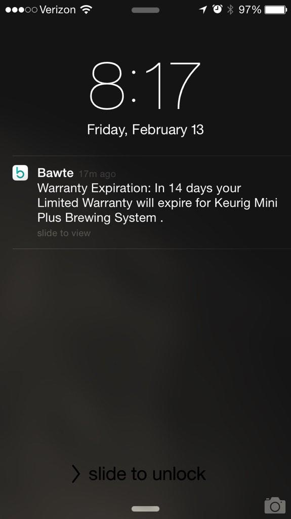 If you used <a href="/Bawte/">Bawte</a> you'd get cool product alerts like this.
