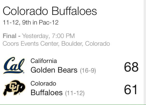proudtobe_rams's tweet photo. Thought you were a "basketball school"? 😂😂😂 #nicerecord #Overrated #whatajoke @CUBasketball @CUnitBuffs http://t.co/ckwdYbJFVz