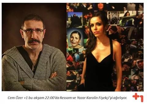 Cem Özer +1 bu akşam 22:00'da Ressam ve Yazar Karolin Fişekçi'yi konuk ediyor. <a href="/cem_ozer/">Cem Özer</a>