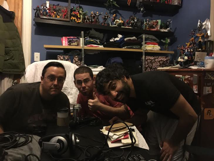 FJBPodcast's tweet photo. Here is @AnthonyDeVito_ leaning down in this pic with @OniPerez and @Schrotime. How tall does he think he is? http://t.co/5hNUGieEHW