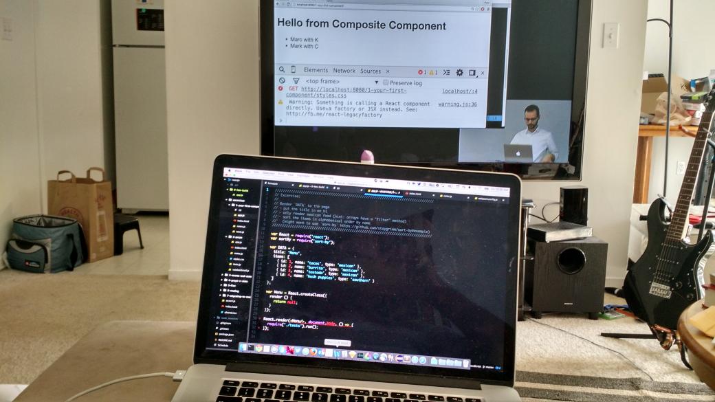 chrisdhanaraj's tweet image. Hooray Chromecast :) my setup #frontendmasters