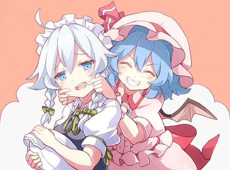 十六夜咲夜 ,レミリア・スカーレット 「「咲夜にっー!」「にー」 」|60枚のイラスト
