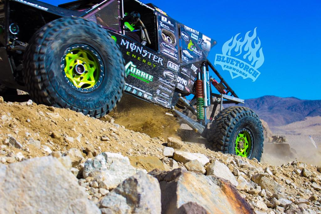 Shannon Campbell @CampbellRacing racing pre-running the @MonsterEnergy rig at @KingoftheHammer #KOH2015 #bluetorchfab