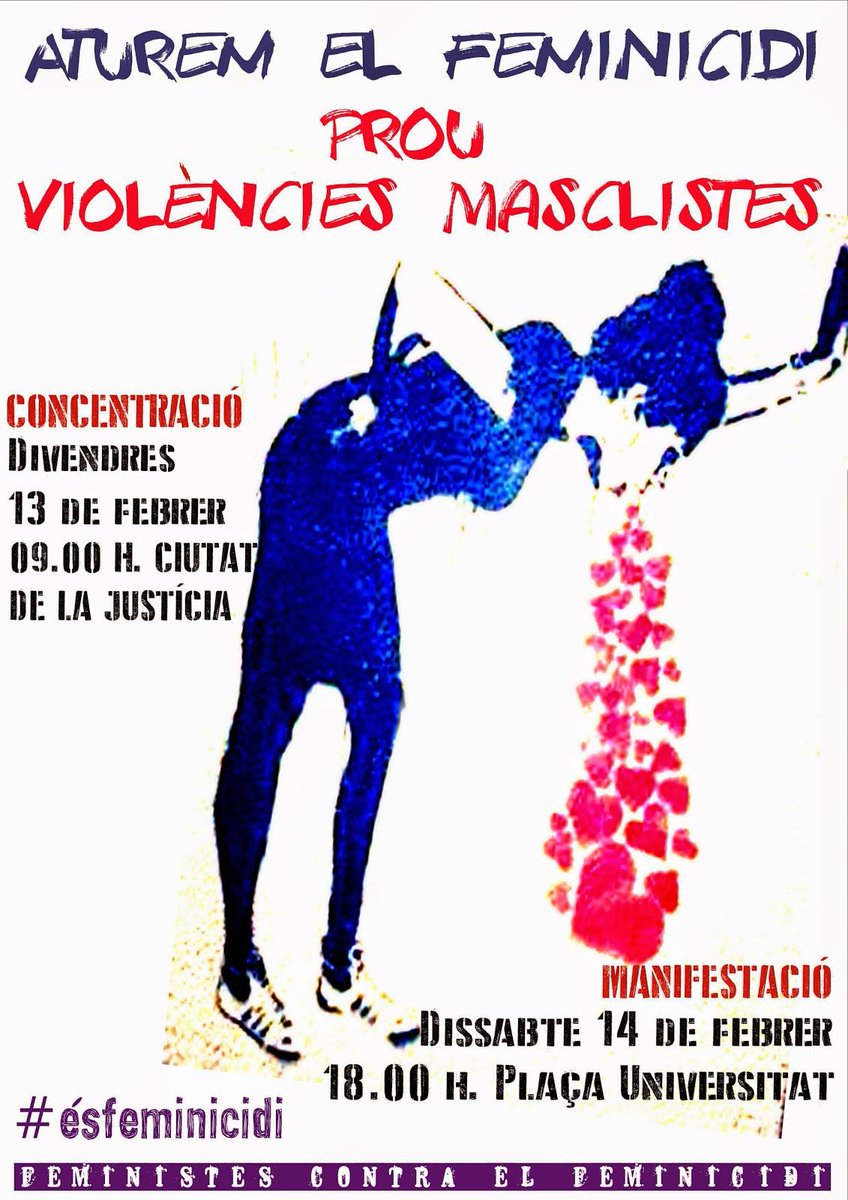 demà Ds14 Manifestació Pl Universitat 18h Disculpeu les molèsties, però ens estan assassinant #ProuFeminicidi