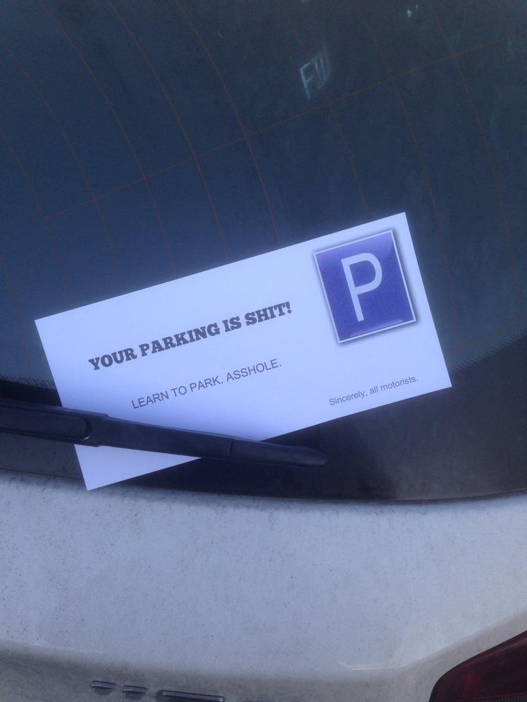 LarrySoSarry's tweet photo. @parkingknobs some of these required for your followers by the looks of it! #parking #badparking http://t.co/C2mWsC2LZB