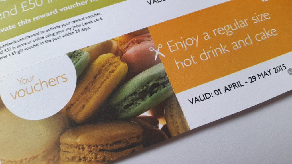 MeTheManAndKids's tweet photo. Oh @johnlewisretail sending me a cake voucher I can't use until April is just cruel! #crazyaboutcake http://t.co/8lcXiwbnqS