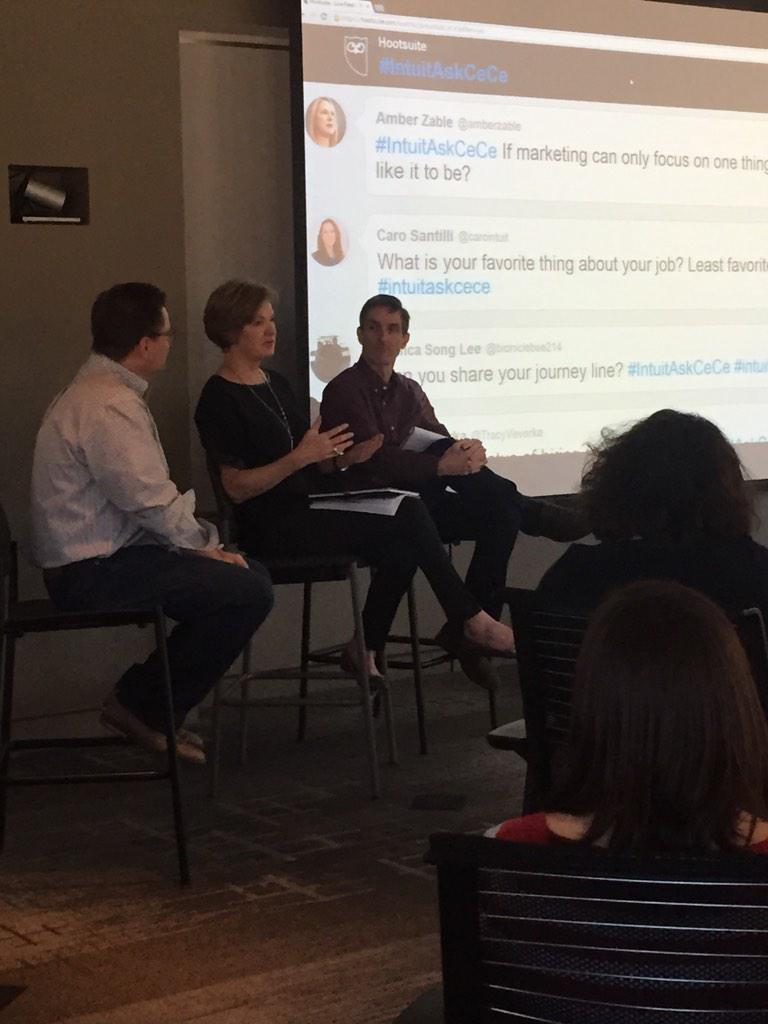 bioniclebee214's tweet photo. Q&amp;A with our VP #IntuitConnect http://t.co/2z2PgkeagK