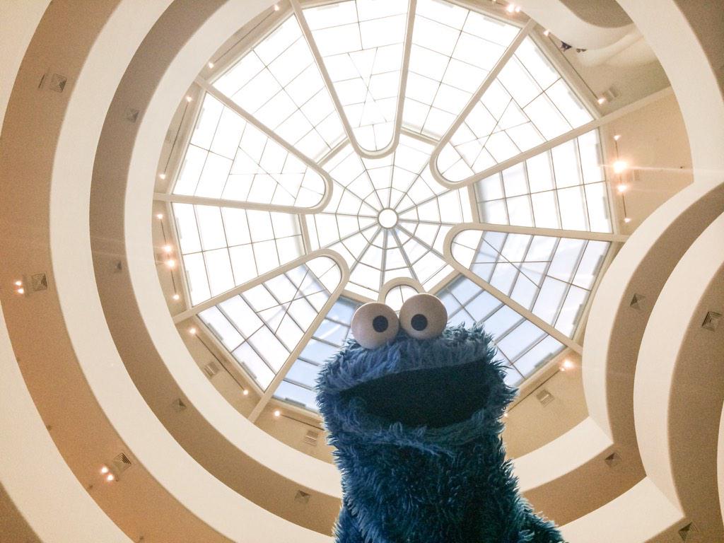 MeCookieMonster's tweet photo. Thank you @Guggenheim for amazing time! Me cannot wait to visit again!! http://t.co/115CiloBre