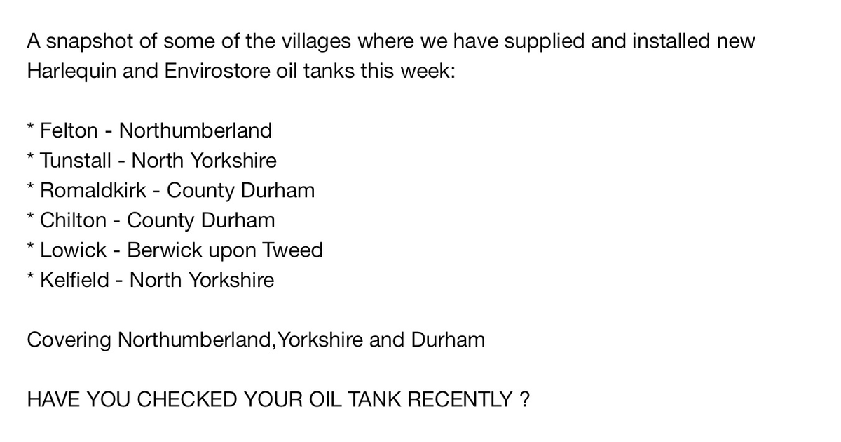 A1 Tank Services Ltd tweet media