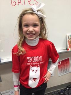 NorthwestISD's tweet photo. We are very proud of Justin Elem. 1st grader, Ava Narten, who designed the Go Red t-shirt for @AHATarrant! #NISDpride http://t.co/XIDml4FTP3