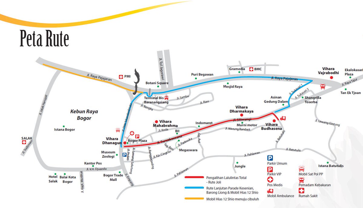 Peta RUTE " @CgmFest - Bogor StreetFest - Pesta Rakyat Bogor "  | Kamis, 5 Maret 2015  #CGMFest2015 #CGMBogor