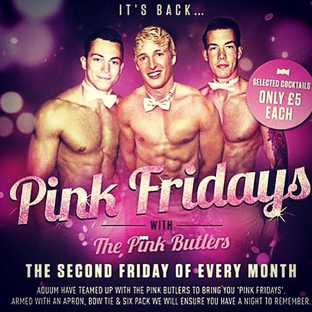 ThePinkButlers's tweet photo. Need a #fridaynight plan!? Come and see #thepinkbutlers #tonight at #aquum #clapham for #drinks and #fun http://t.co/ZTnQ5nHNFp