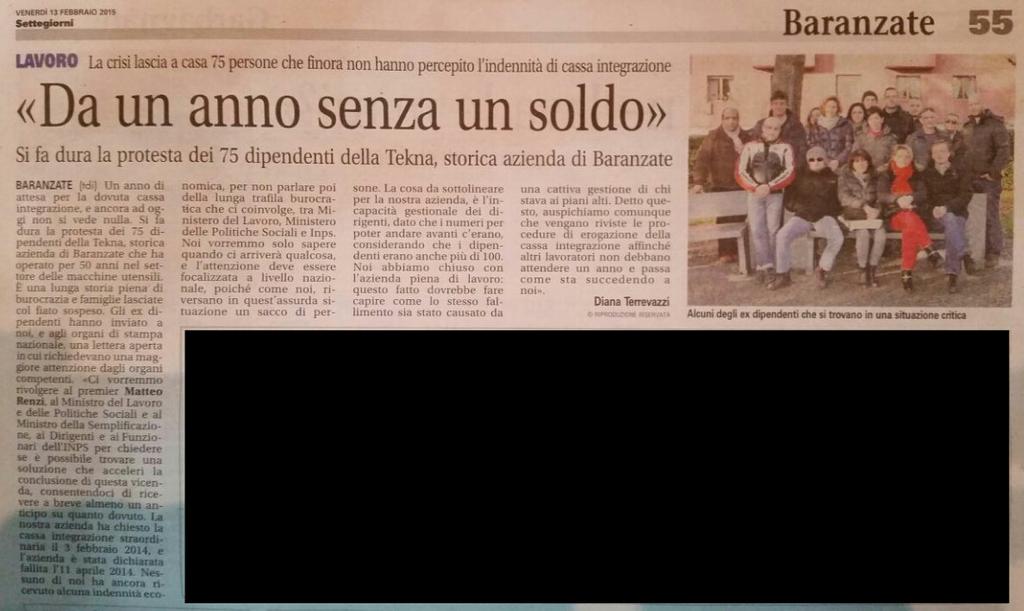 SuperNetTen's tweet image. TEKNA: da un anno senza un soldo 
#tekna #tecnologieTK