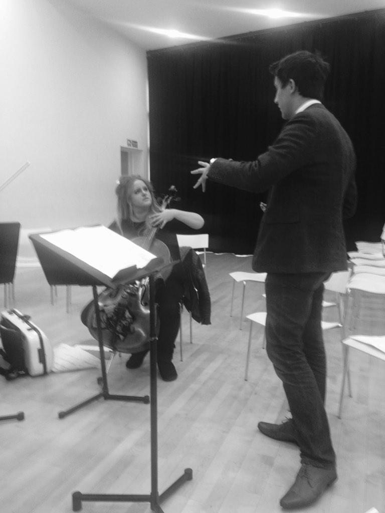 SN_tweets_'s tweet photo. Cellist @Beaman88 + composer @JCAPSTAFF discussing harmonics for new piece inspired by @ArtesMundi @Museum_Cardiff http://t.co/sM4aBZRSJz