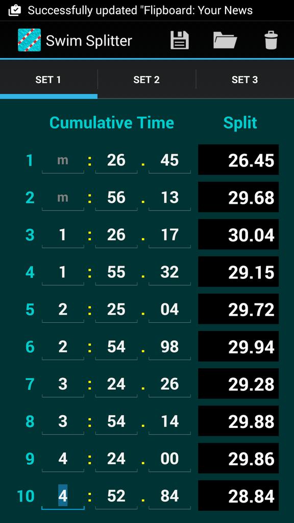 SwimSplitter tweet picture