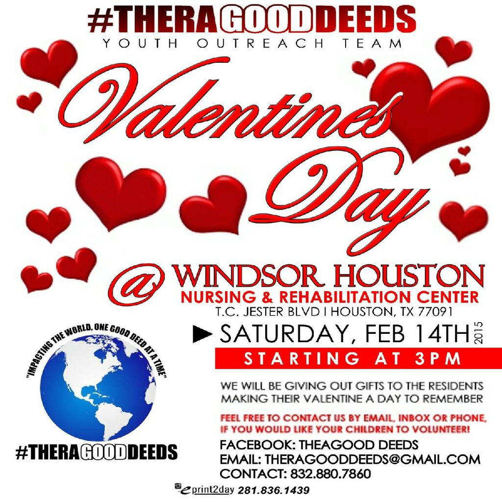 Follow us Tomorrow at 3pm as we serve our Community with Valentines gifts at Windsor Houston Nursing Center! !!