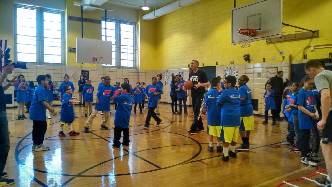 jamesdubourdieu's tweet image. @Atlantic_Events  Chris Mullin playing with the kids at PS257