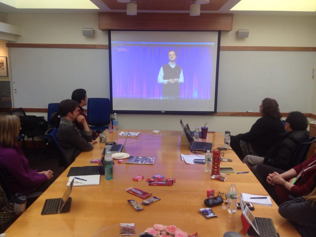 dryoungberg's tweet photo. #tessnet-inspired for #tlcc2015 planning by sitting in on a #tlcc2014 recap by Yale School of Drama staff &amp; students http://t.co/oXIk0Fkelh