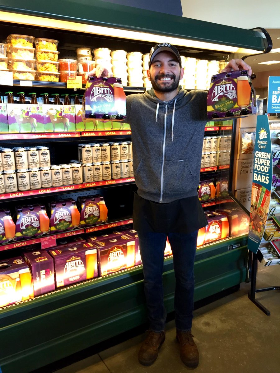 WFM_Louisiana's tweet photo. Who's ready for #Southdowns? Team Member Michael has his #Abita Mardi Gras Bock! #festive #localflair #wfmbtr http://t.co/Rxv9JzBsH1