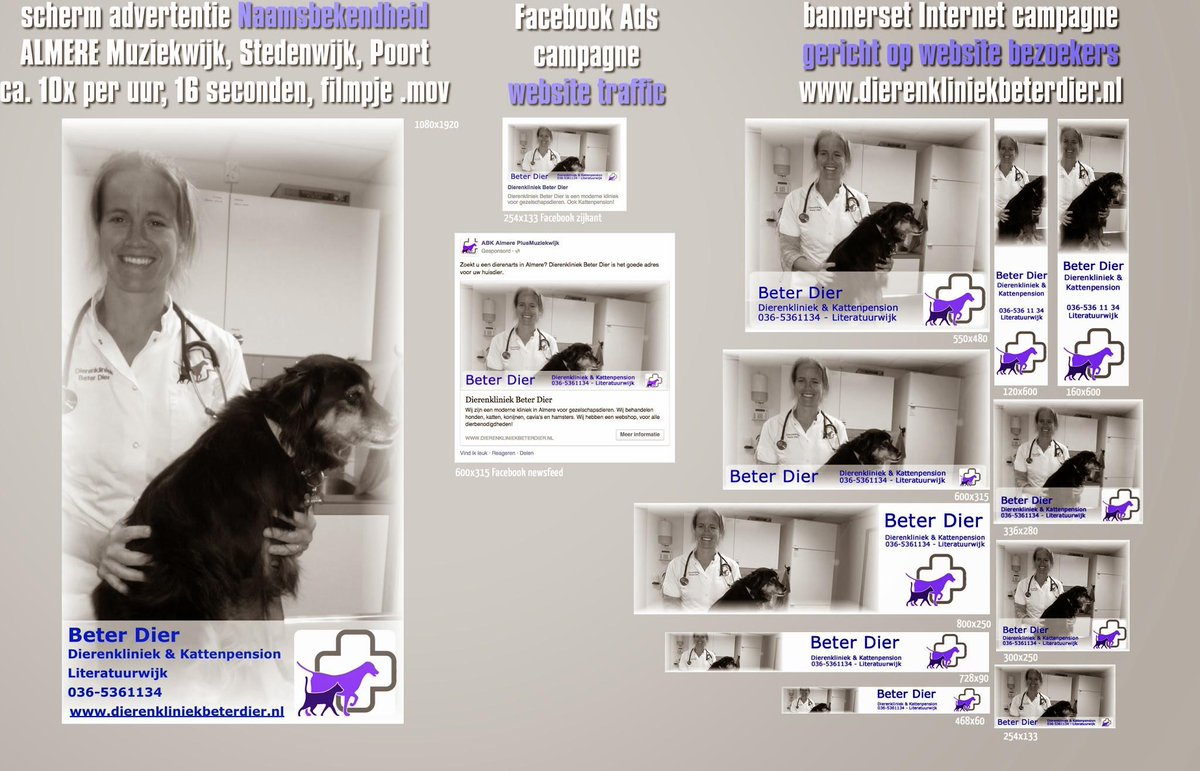 Voor #Dierenkliniekbeterdier in #Almere heb ik een schermencampagne in Plus #Muziekwijk... plus.google.com/11671069219476…