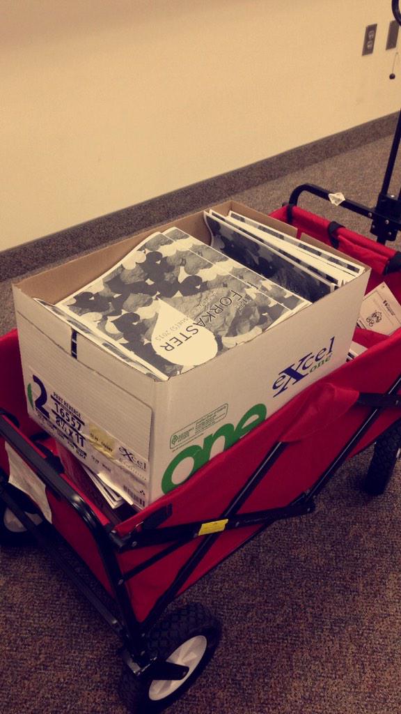 TheForkaster's tweet photo. They're here, here we come! :) #TheForkaster http://t.co/FbP3uaHS8a