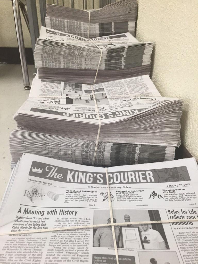 ECRJournalism's tweet photo. Distribution day! Pick up your copy of issue 8 in classrooms and news stands near you! http://t.co/BiW0Bo0plb