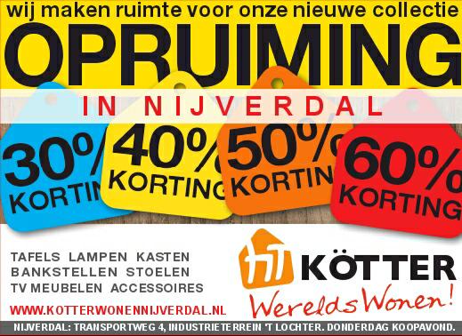 *** Sla nu uw slag met deze spectaculaire kortingen bij Kötter Wonen Nijverdal!! ***