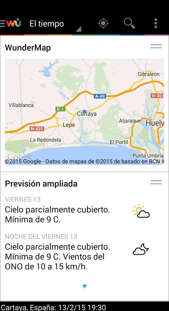 MeteoCartaya's tweet photo. Tiempo para Cartaya, España, ofrecido por Weather Underground: http://t.co/yrEAaTbhZz http://t.co/z3V2sippjE