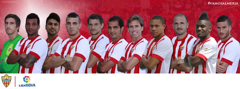 U_D_Almeria's tweet photo. XI: Julián; Michel, Mauro, Fran Vélez, Dubarbier; Verza, Corona, Wellington Silva​, Soriano, Thievy y Hemed http://t.co/bENeXkg2Y3