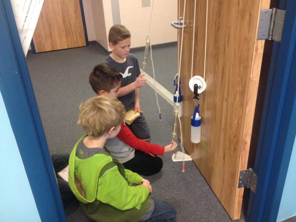 MosserPatti's tweet photo. Pulley stations with simple machine lesson http://t.co/tqHLleNnQq