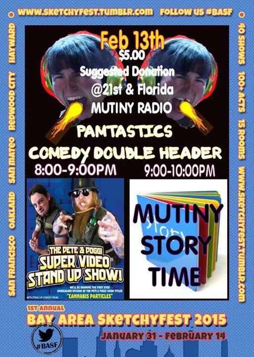 Sketchtyfest's tweet photo. @MutinyRadio_SF #BASF Tonight 8PM!  @_ShaunLamar @truehustleent @stevepoggi http://t.co/K2yc4l6r41